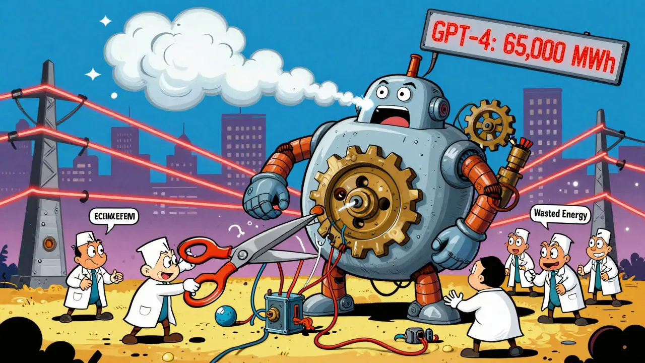 Energy Efficiency in Generative AI Training: Sparsity, Pruning, and Low-Rank Methods