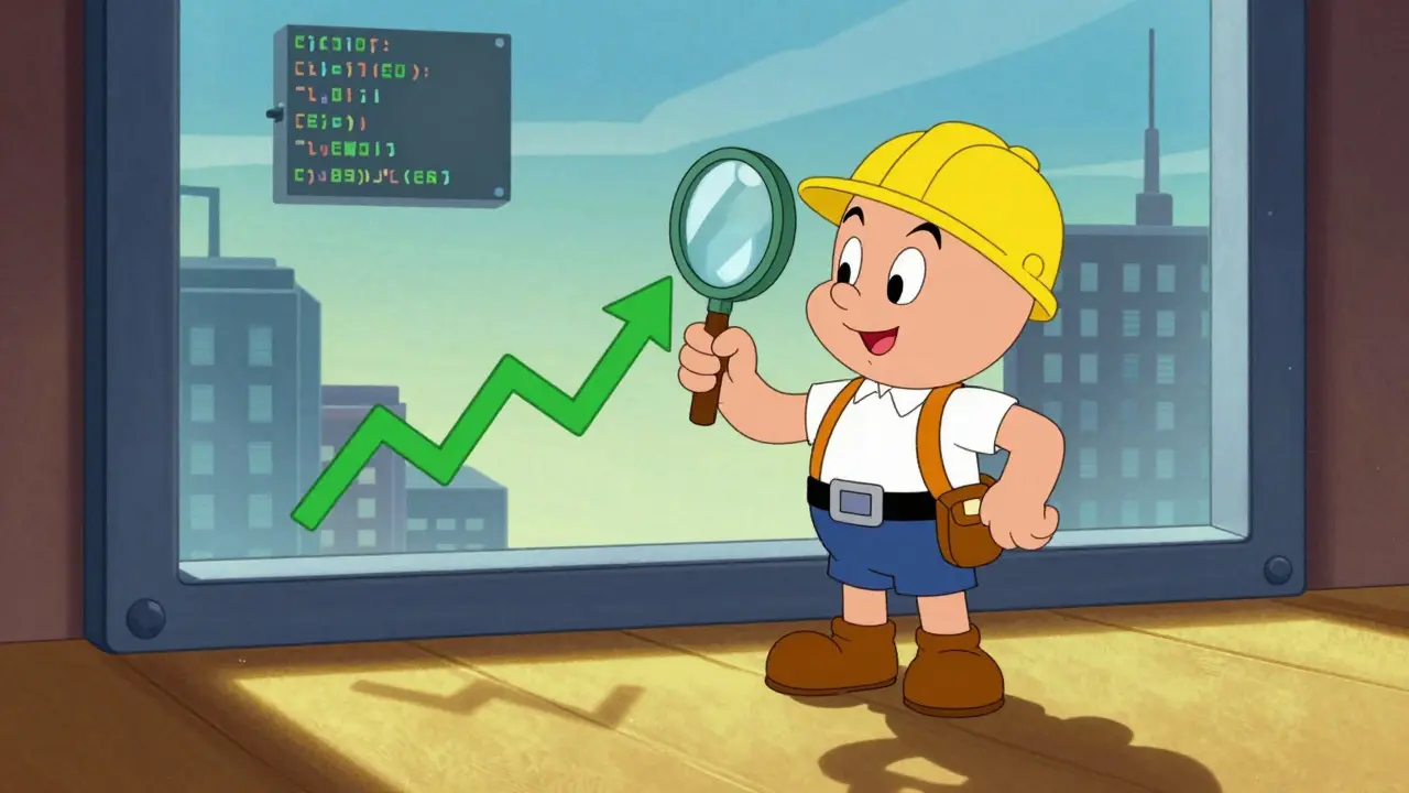 Character planning strategy with magnifying glass on data