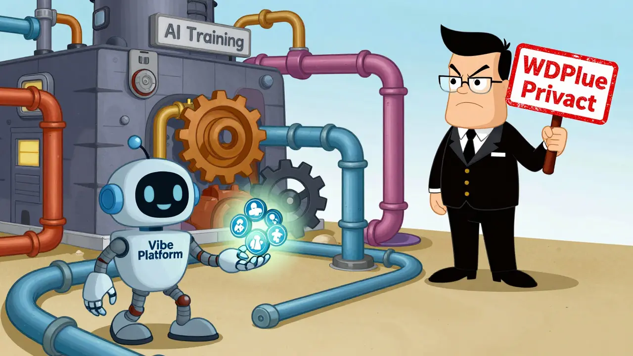 Illustration of data flowing from user to AI training factory
