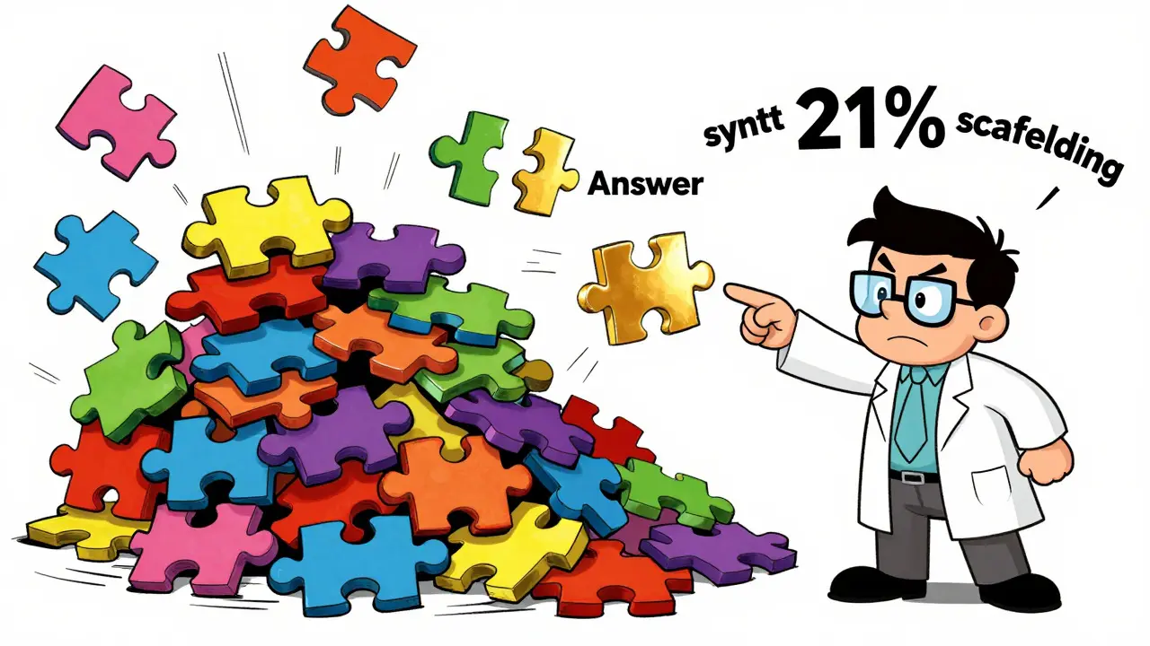Illustration showing few critical tokens among many