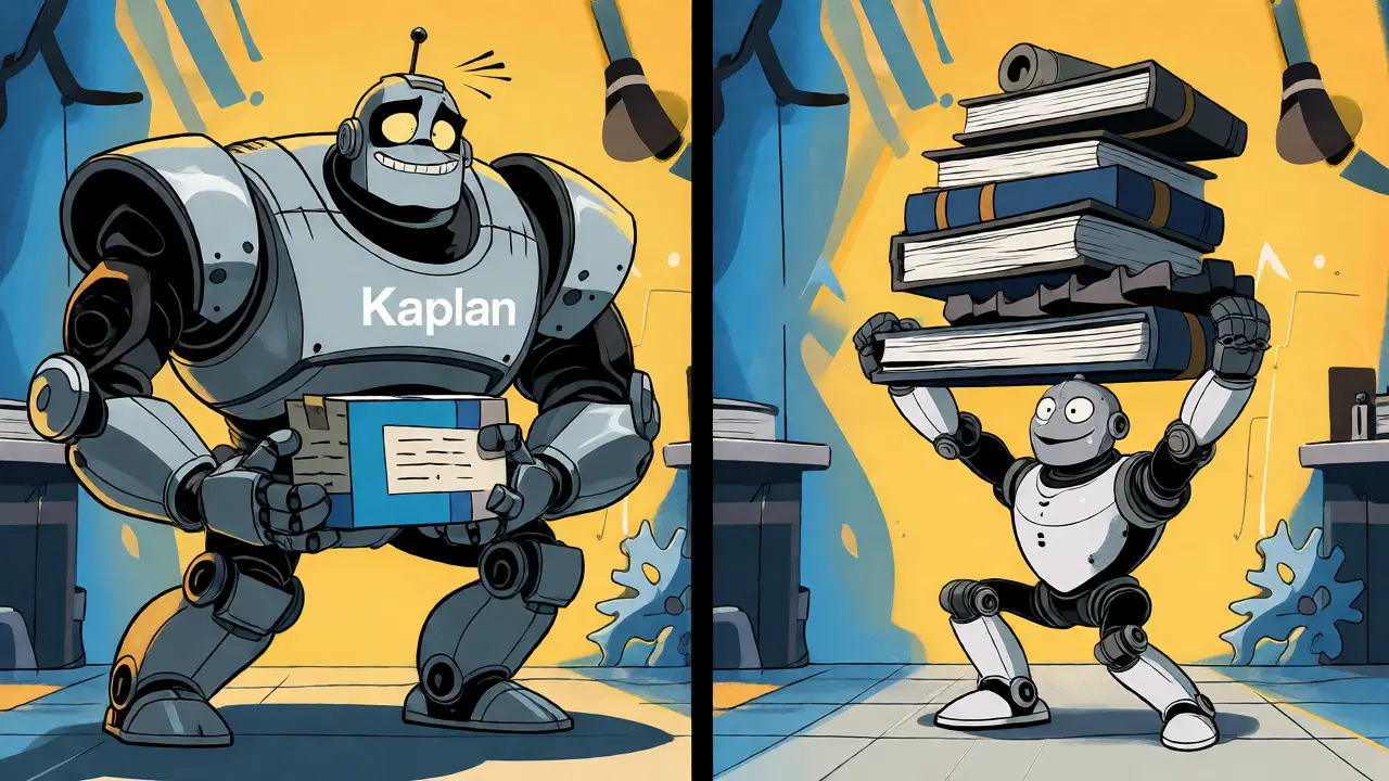 Cartoon comparing bulky undertrained models vs balanced efficient scaling.